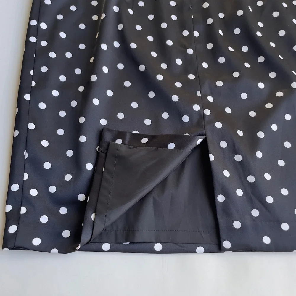 White House Black Market Sheath Dress Sz‎ 8 Polka Dot Pin-up Retro Cocktail Chic - Picture 12 of 13